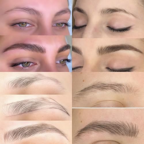 Pudaier Waterproof Microblading Eyebrow Pen - 2 Pack with 4 Tip Brush