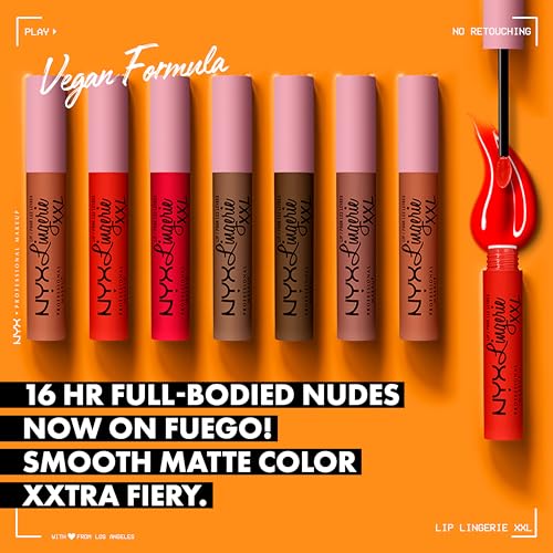 NYX Lip Lingerie XXL Matte Liquid Lipstick - On Fuego (Fire Red)