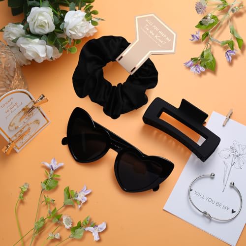 Bridesmaid Proposal Gift Box Set with Accessories - Black Gift Box