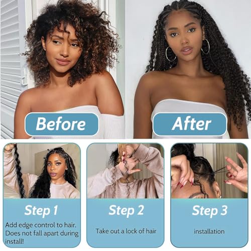 30 Inch Deep Wave Human Braiding Hair Extensions - Light Brown