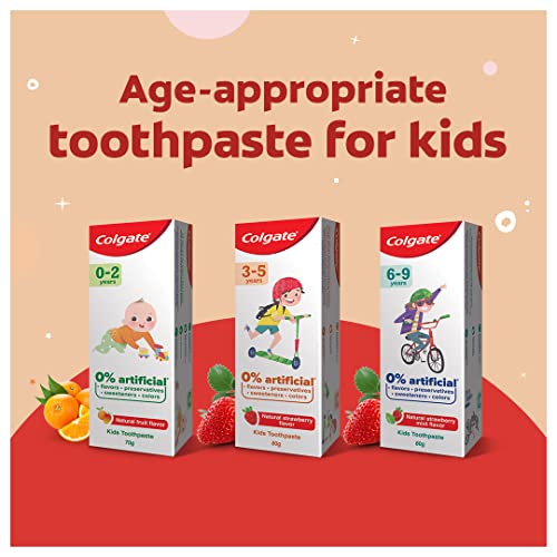 Colgate Kids Toothpaste for Ages 6-9, Strawberry Mint Flavor, 80g