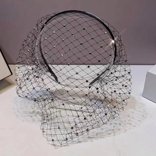 1920s Mesh Veil Headband Fascinator Hat for Women