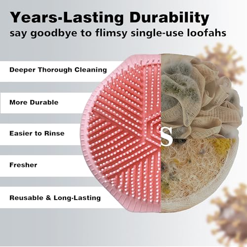 PeaKalo Dual-Sided Silicone Body Scrubber for Gentle Exfoliation