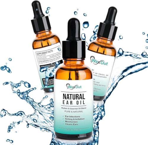 WaxOut Natural Mullein Ear Wax Removal Oil Drops with Garlic