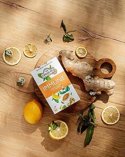 Ahmad Tea Immune Herbal Tea with Lemon, Ginger & Turmeric - 20 Teabags