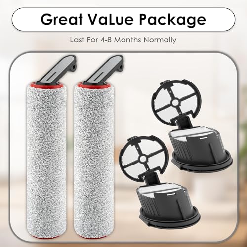 Dreame H14 Pro Replacement Roller Brushes & HEPA Filters - 4 Pack