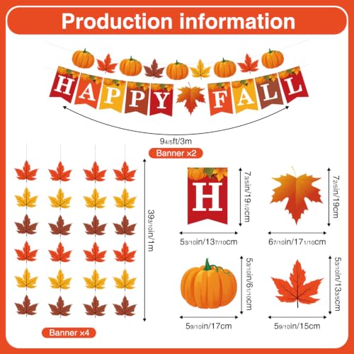 Complete Fall Decorations Set for Thanksgiving Parties
