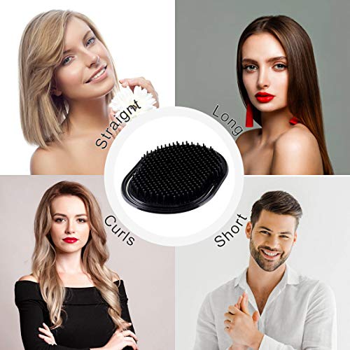 6-Pack Portable Pocket Combs for Men & Pets - Ergonomic Scalp Massage Brush