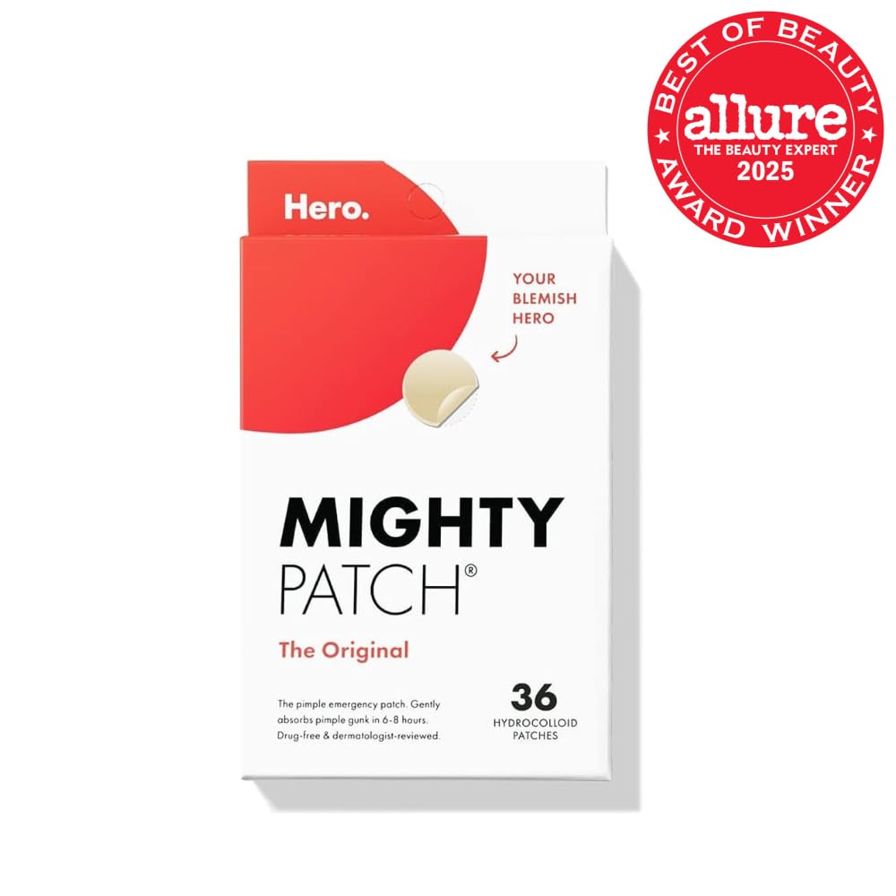 Mighty Patch Original - Hydrocolloid Acne Pimple Patches for Zits & Blemishes | Vegan, 36 Count