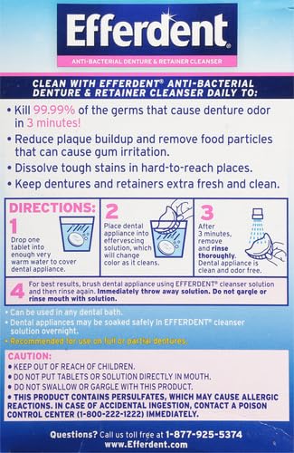 Efferdent Complete Clean Denture Cleaner Tablets - 126 Count
