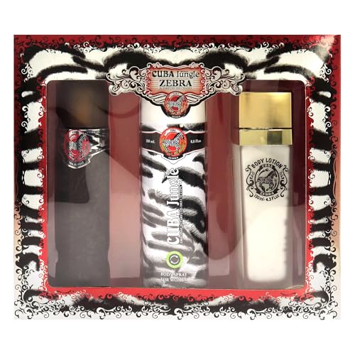Cuba Jungle Zebra 3-Piece Fragrance Gift Set for Women