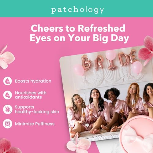Patchology Hydrating Under Eye Gel Patches ? I Do Crew Bridesmaid Gift Set with Ros? & Bubbly Serve Chilled Eye Masks (6 Count) ? Cooling, Depuffing Skincare for Bridal Prep, Gifting & Self-Care