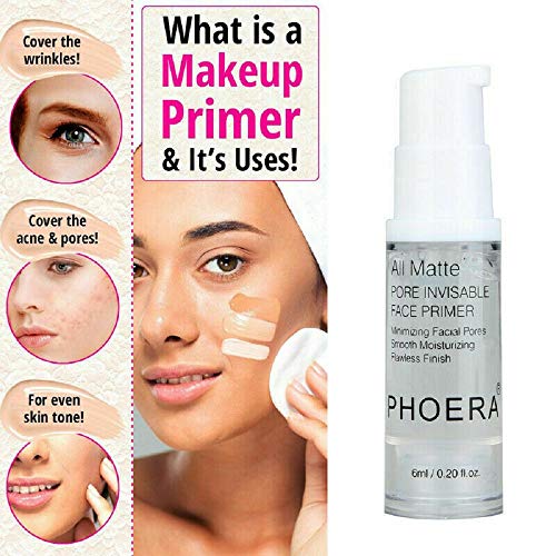 Phoera Face Primer Invisible Pores Oil Control 6ml, Vitamin Enriched Makeup Base
