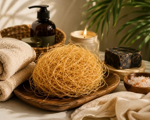 Authentic African Exfoliating Bath Sponge - Natural Kankan Ibile (4 Pack)