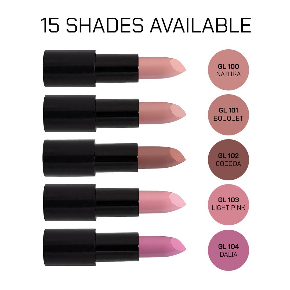 Radiant Professional Glossy Lipstick for Women – Long Lasting, Hydrating Lipstick with Hyaluronic Acid & Natural Polysaccharide, Advanced Care & Moisturising Lip Stick for Women - GL104 DALIA