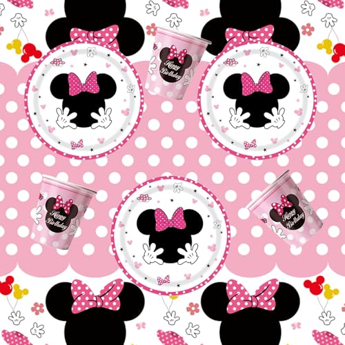 3-Pack Pink Mouse Disposable Tablecloths for Kids' Parties