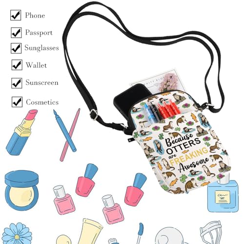 WCGXKO Otters Cr Zipper Pouch Crossbody Bag - Sea Otter Gifts Lover