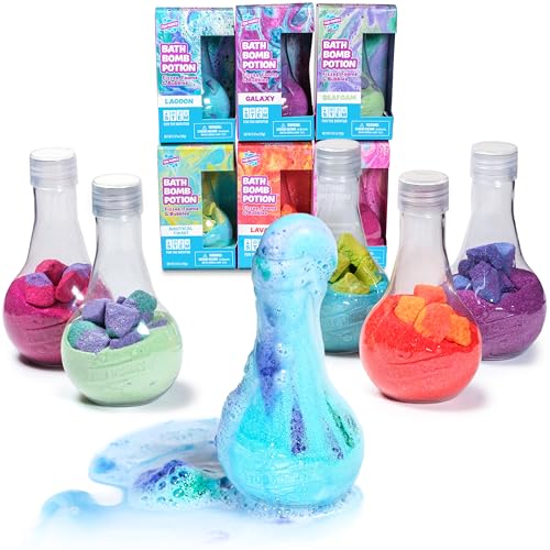 Tub Works Kids Bath Bomb Potion 6-Pack | Nontoxic Fun Science Bath Toys