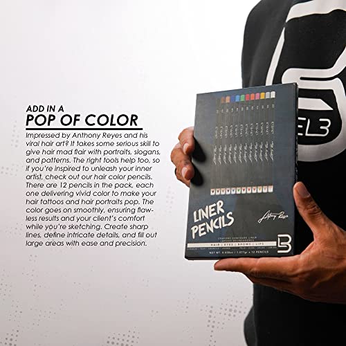 L3 Level 3 Colored Barber Pencils for Hairline & Beard Art