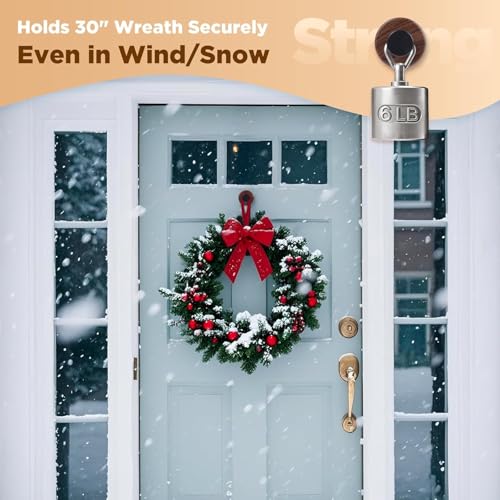 OUTXE Heavy Duty Suction Cup Wreath Hanger - 2-Pack for All Seasons