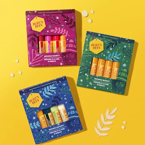 Burt's Bees Beeswax Bounty Lip Balm Gift Set, 4-Pack Natural Lip Care