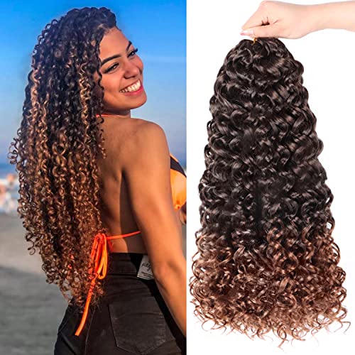 Naniciar 18 Inch Gogo Curl Crochet Hair - 7 Packs T30 Beach Wave Synthetic Extensions