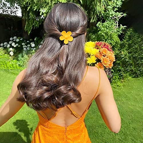 Palksky 10 PCS Small Flower Hair Claw Clips for Women & Girls