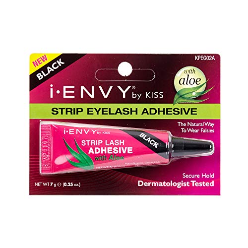 i•ENVY by KISS Strip Eyelash Adhesive with Aloe - Black, 6-Pack