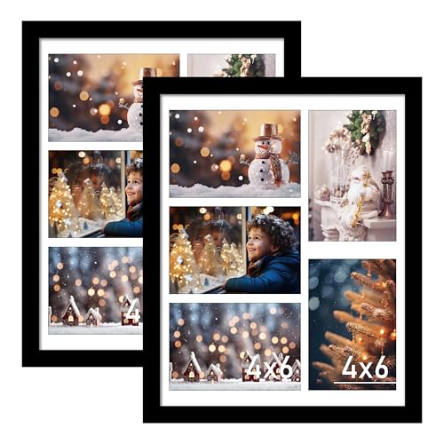 VIOLABBEY 11x14 Collage Picture Frame - 2 Pack for Five 4x6 Photos