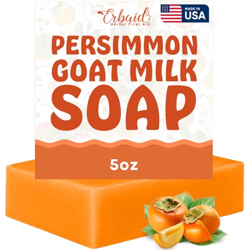 Erbaid Persimmon Goat Milk Soap Bar for Body Odor Control