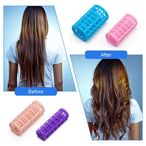 Ahier 20-Pack Self-Grip Hair Rollers - 4 Sizes for Voluminous Curls