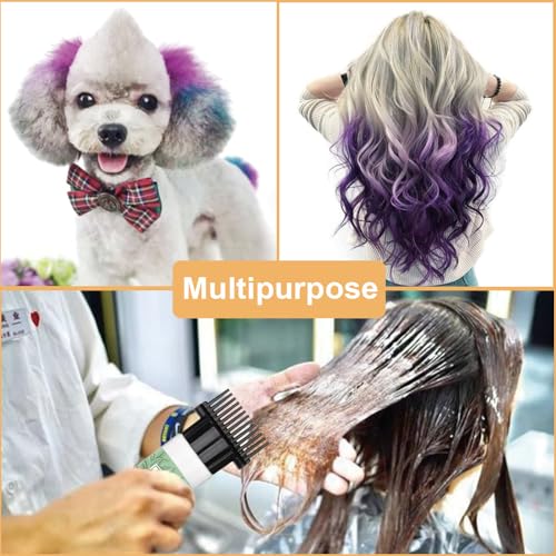 Hair Oiling Applicator with Comb - 2 Pack, 6 OZ Hair Dye Bottle