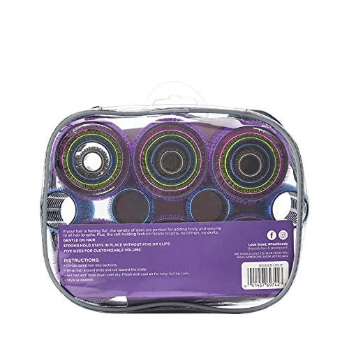 Goody Start Style Finish Self-Holding Hair Rollers - Multi Pack of 31, Color-Coded Sizes