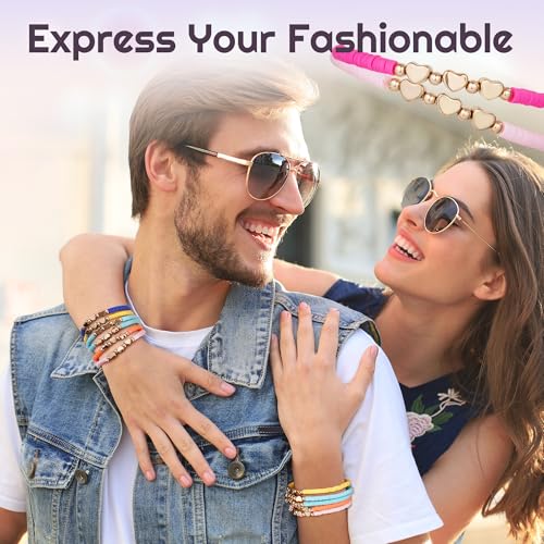 20 Pack Colorful Heart Friendship Bracelets for Gifts
