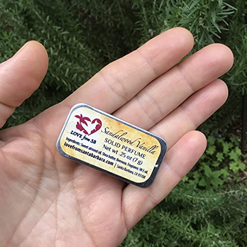 Love from Santa Barbara Sandalwood Vanilla Solid Perfume - Travel Friendly