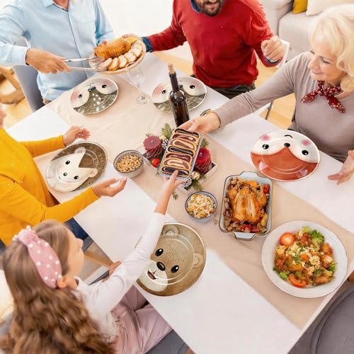 Woodland Creatures Party Plates - 60 PCS Disposable 7" Plates