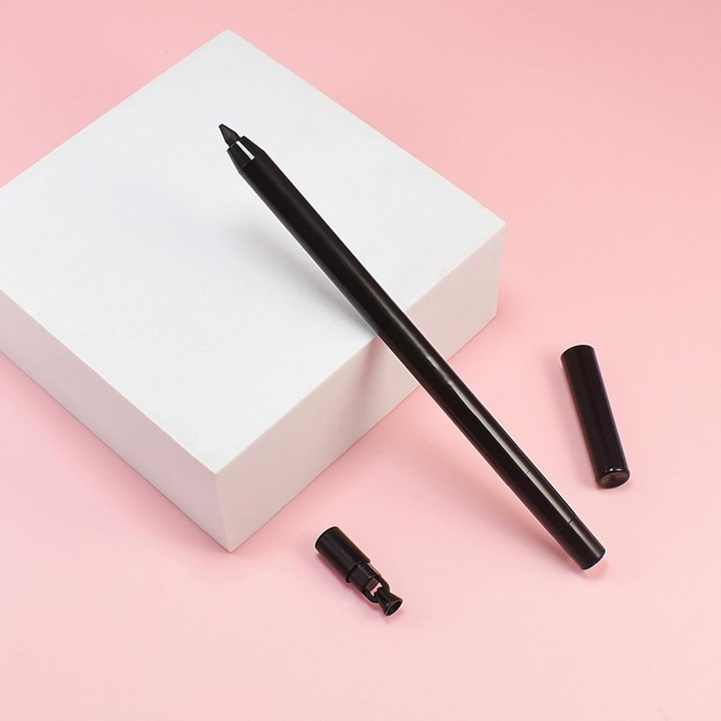 Eyeliner for Mature Women - Waterproof, Smudge Resistant Precision | Black Round Tip Design