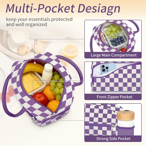 Coobiiya Insulated Lunch Bag - Large Capacity Tote for Work & Travel