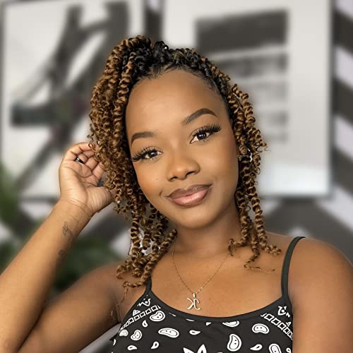 ToyoTress Tiana 10 Inch Passion Twist Crochet Braids - Ombre Brown