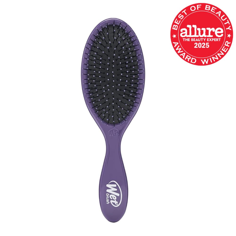 Wet Brush Original Detangler Hair Brush - Ultra-Soft IntelliFlex Bristles for Effortless Detangling | Purple