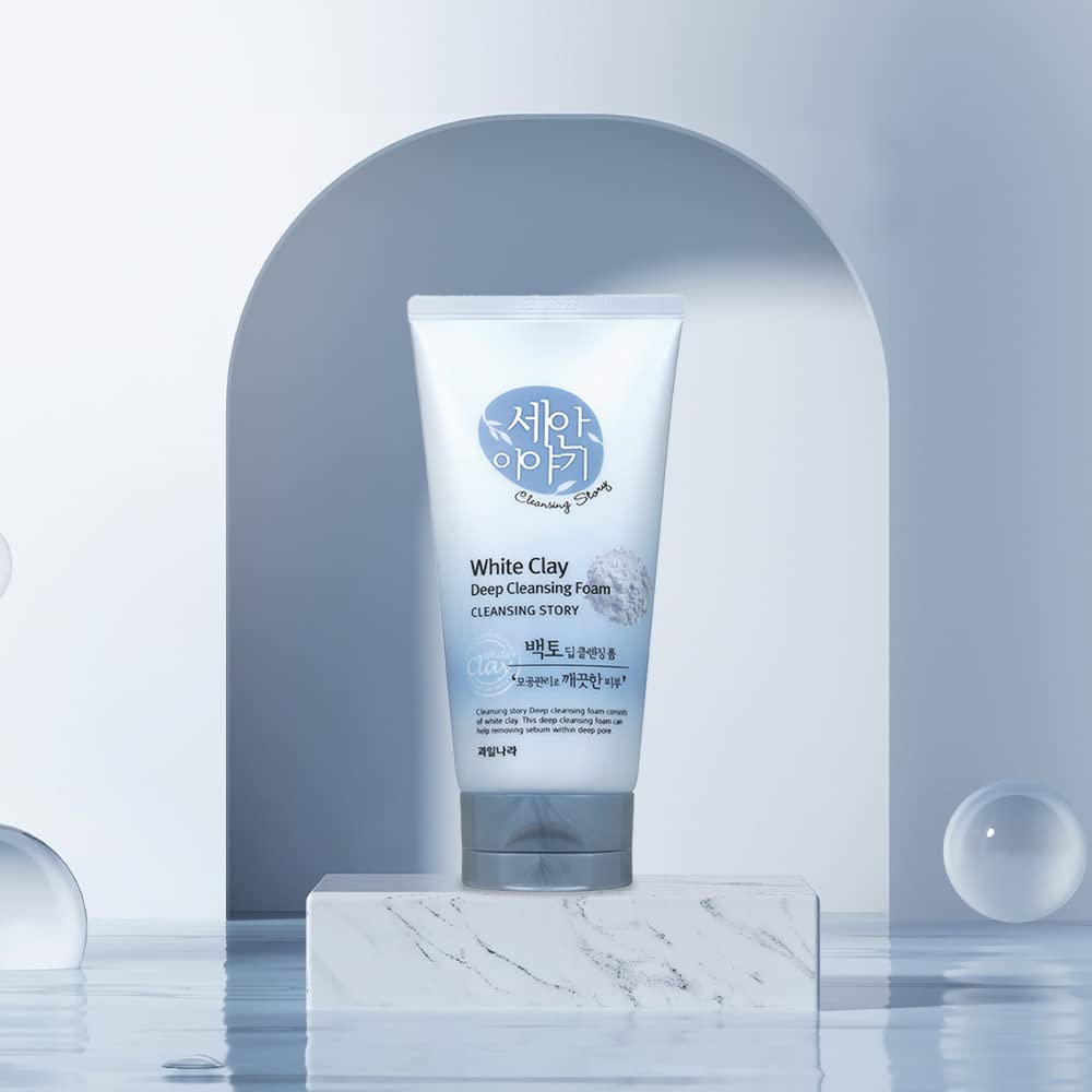 Kwailnara Cleansing Story Natural Facial Deep Foam Cleansing - White Clay