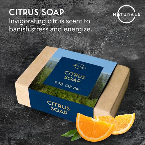O Naturals Citrus Men's Soap Bar - Exfoliating & Moisturizing, 7.76 oz