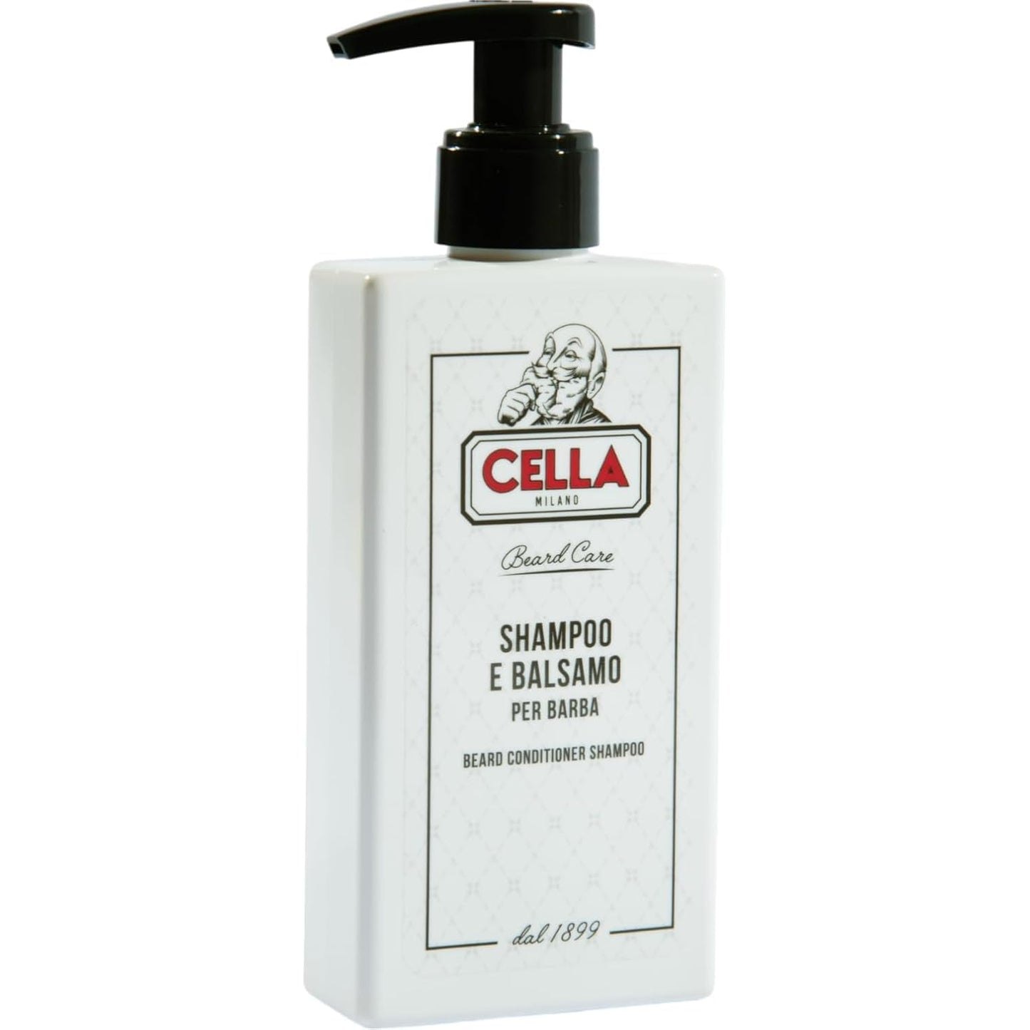 Cella Milano, 2‑in‑1 Beard Shampoo & Conditioner, 200 ml – Sulfate‑Free Beard Cleanser – Gentle, Hydrating Formula from Italy
