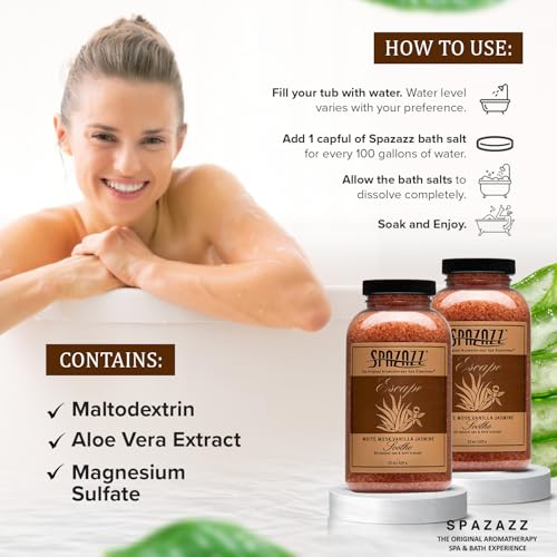 Spazazz Aromatherapy Hot Tub & Spa Crystals - White Musk Vanilla Jasmine 22oz