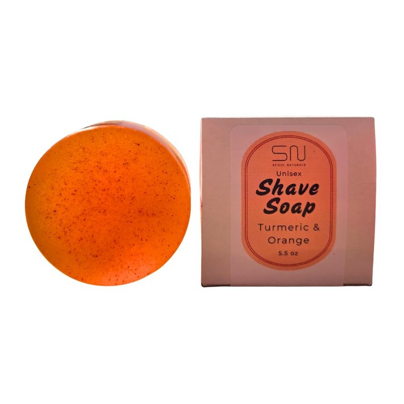 Seoul Naturals Shaving Bar Soap, Turmeric & Orange Scent, k beauty, 5.5 oz