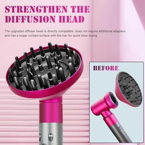 Large Rose Curl Diffuser for Dyson Airwrap HS01 HS05 HS08 - Fast Drying & Frizz-Free Curls