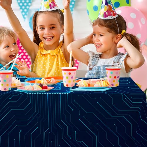 Technology Circuit Board Tablecloth - 53x98 Inch Waterproof Decor