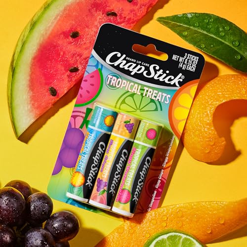 ChapStick Tropical Treats Lip Balm Collection, 6-Pack Moisturizing Set