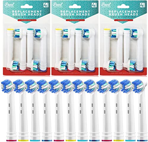 Replacement Brush Heads for Oral-B Electric Toothbrushes - 12 Pack
