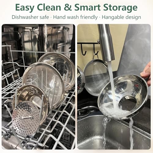 4-in-1 Stainless Steel Canning Funnel Set with Strainers